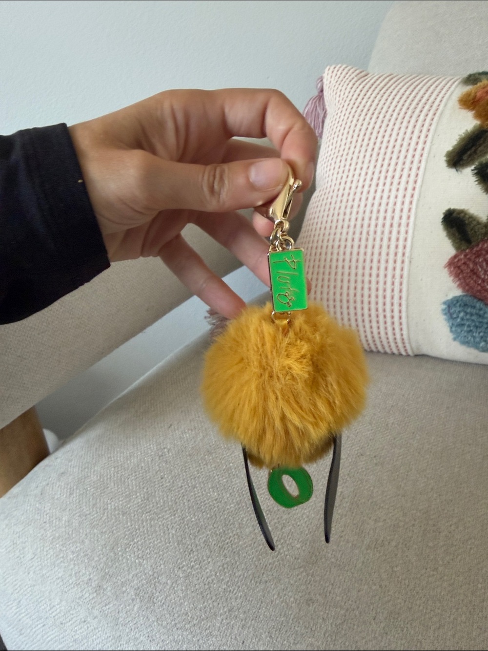 Pluto Pom Pom Flair Keychain Bag Charm
